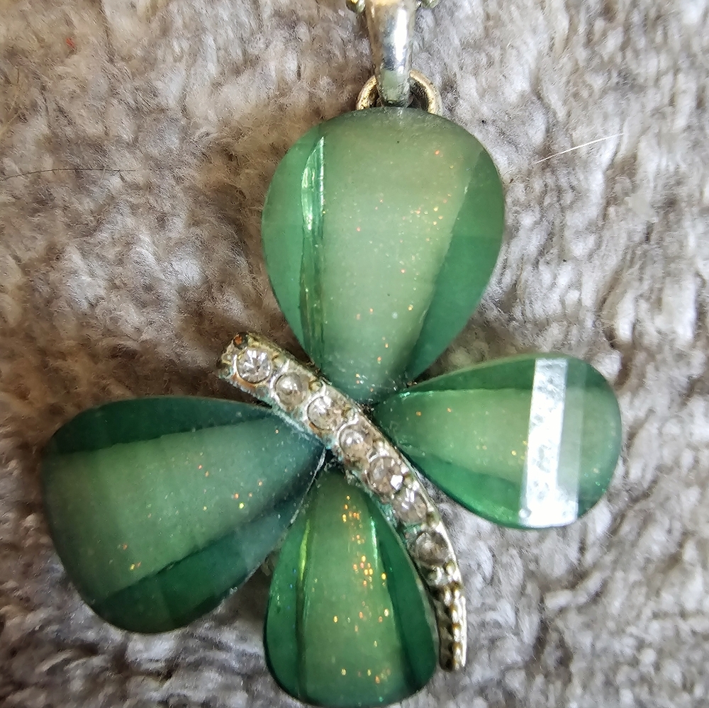 **SOLD** Green Butterfly Necklace